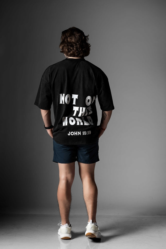 'NOT OF THIS WORLD' TEE - VINTAGE BLACK