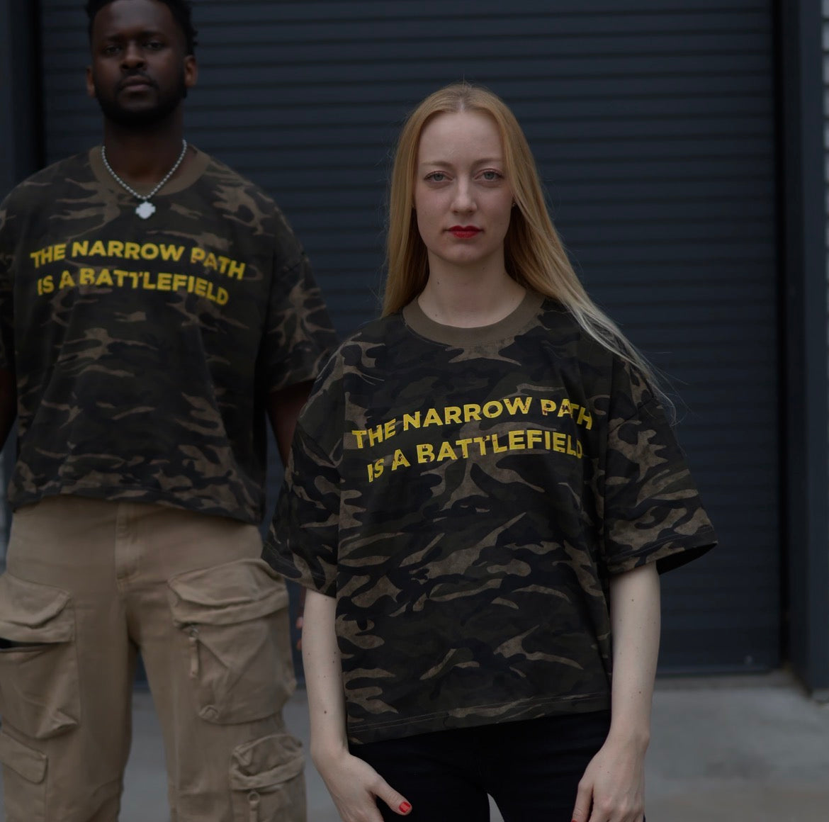 'NARROW PATH' CAMO BOXY TEE