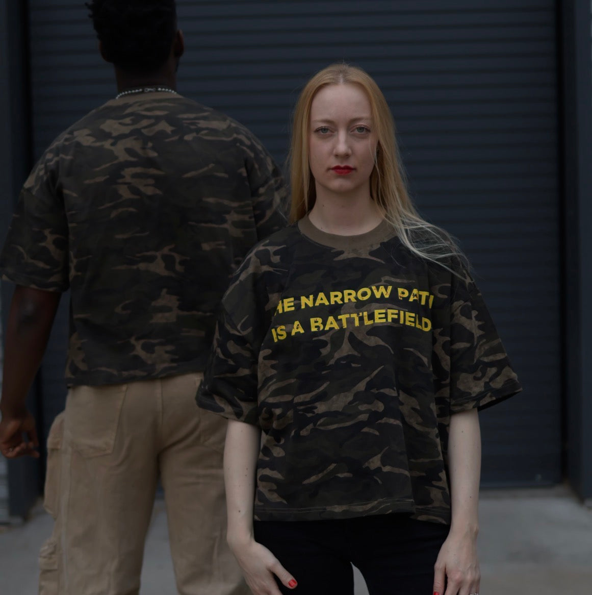 'NARROW PATH' CAMO BOXY TEE