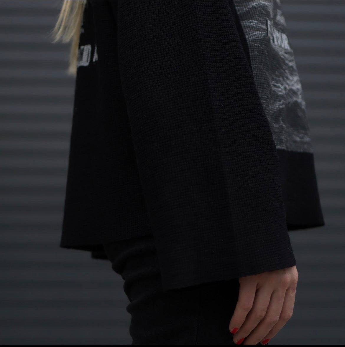 'FIX YOUR EYES ON JESUS' - Raw Hem Waffle Long sleeve