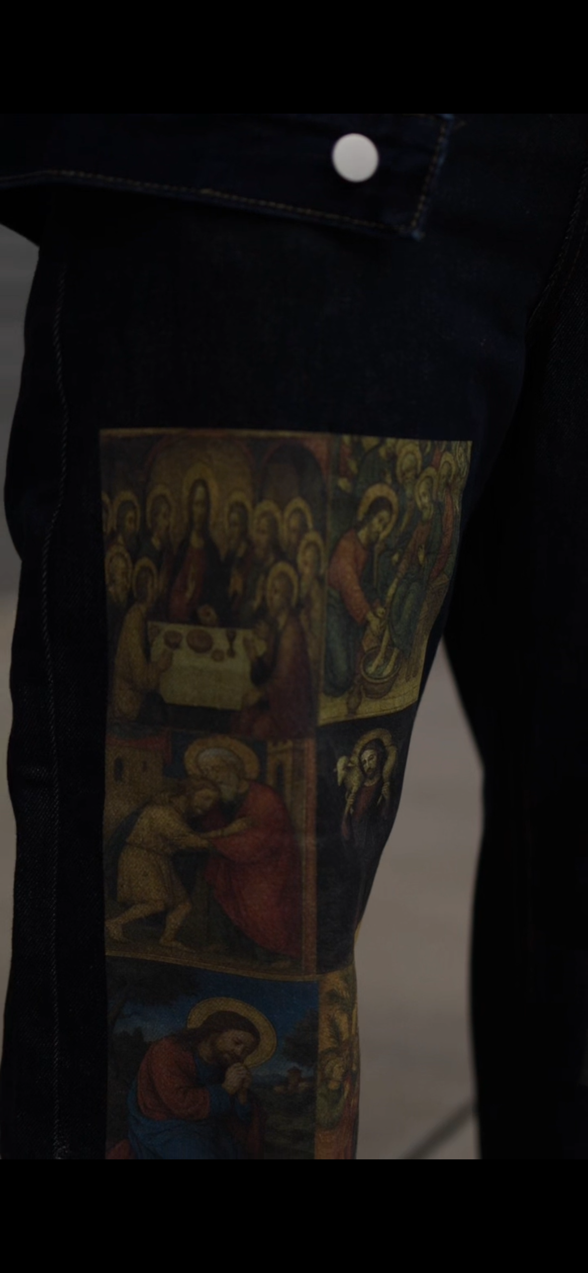 'LA VITA DI CRISTO' HEAVYWEIGHT STRAIGHT LEG DENIM JEANS