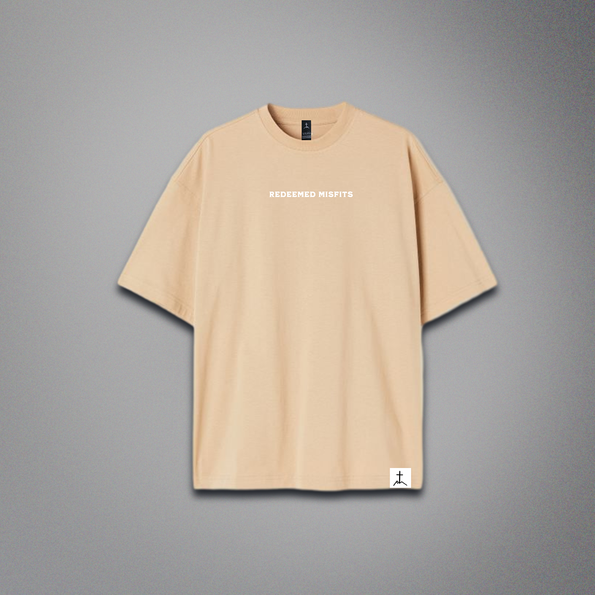 'NOT OF THIS WORLD TEE' - LIGHT BEIGE/AMBER