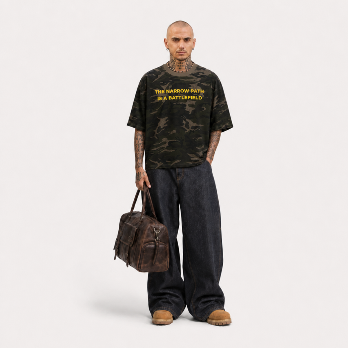 'NARROW PATH' CAMO BOXY TEE