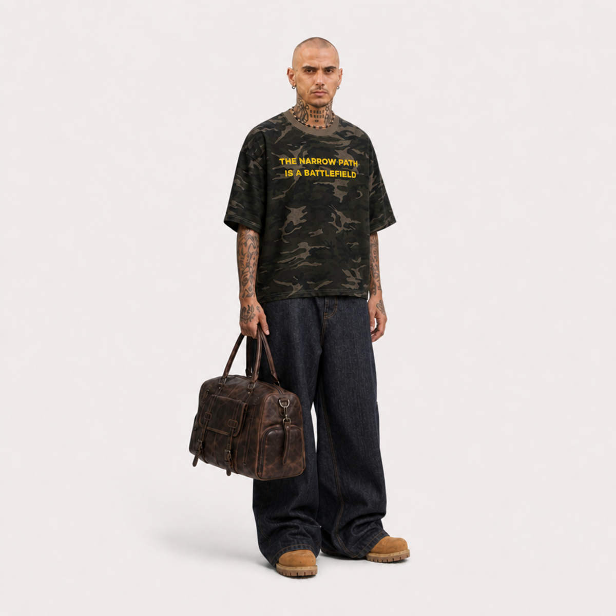'NARROW PATH' CAMO BOXY TEE