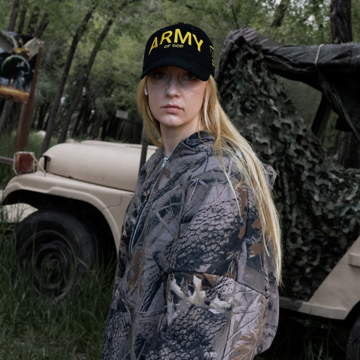 'ARMY OF GOD' UNISEX ADJUSTABLE HAT
