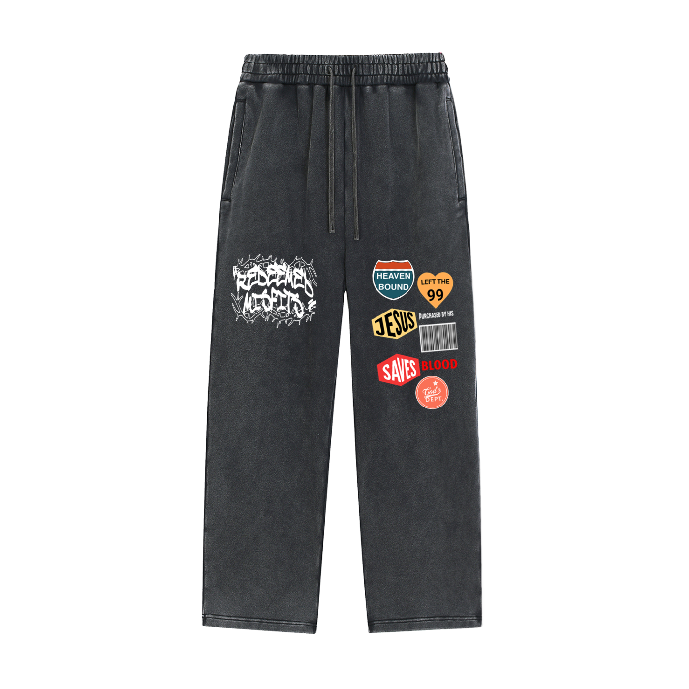 'THE REDEMPTION' HEAVYWEIGHT SWEATPANTS | BLACK VINTAGE WASH