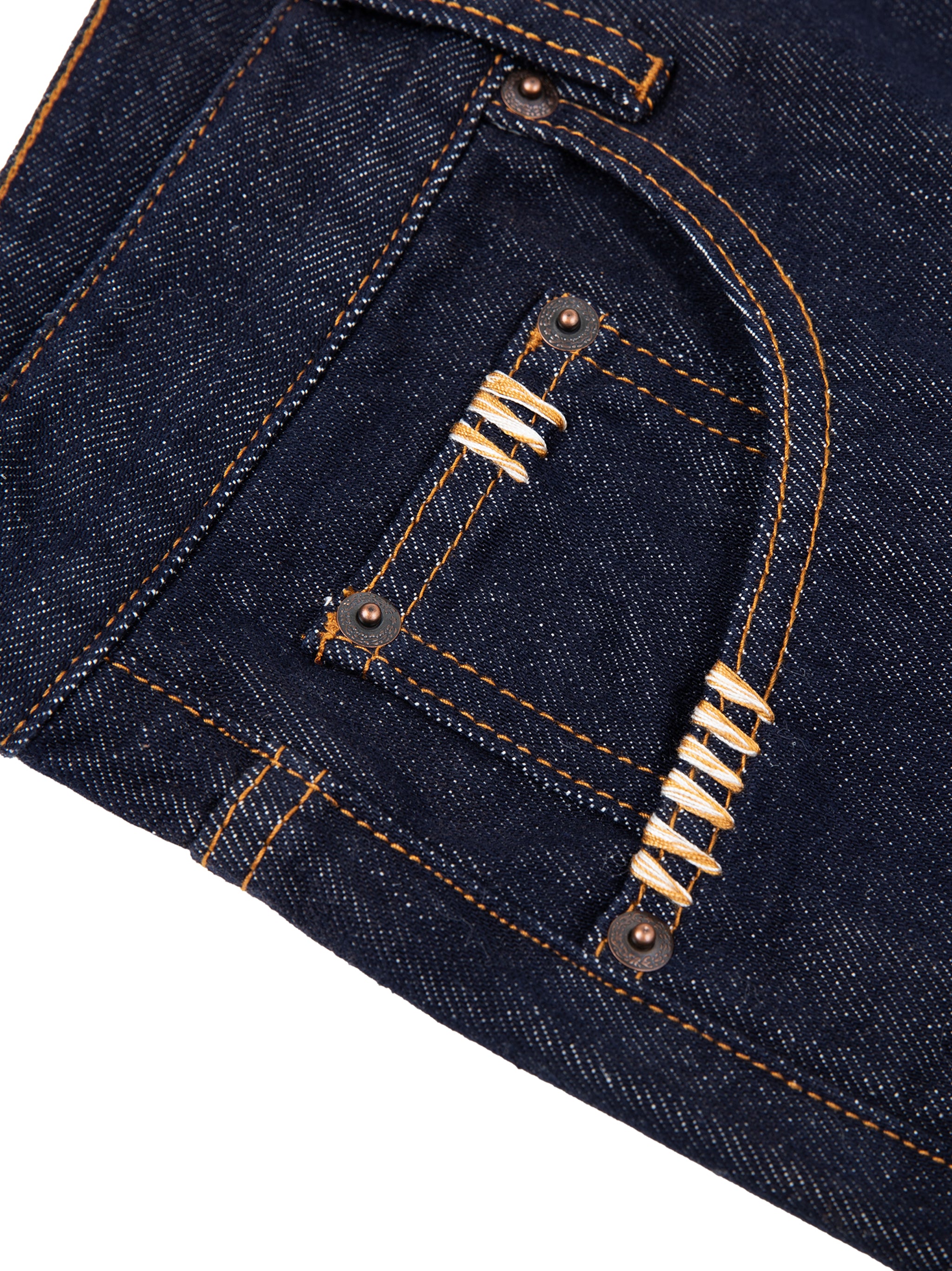 'LA VITA DI CRISTO' HEAVYWEIGHT STRAIGHT LEG DENIM JEANS